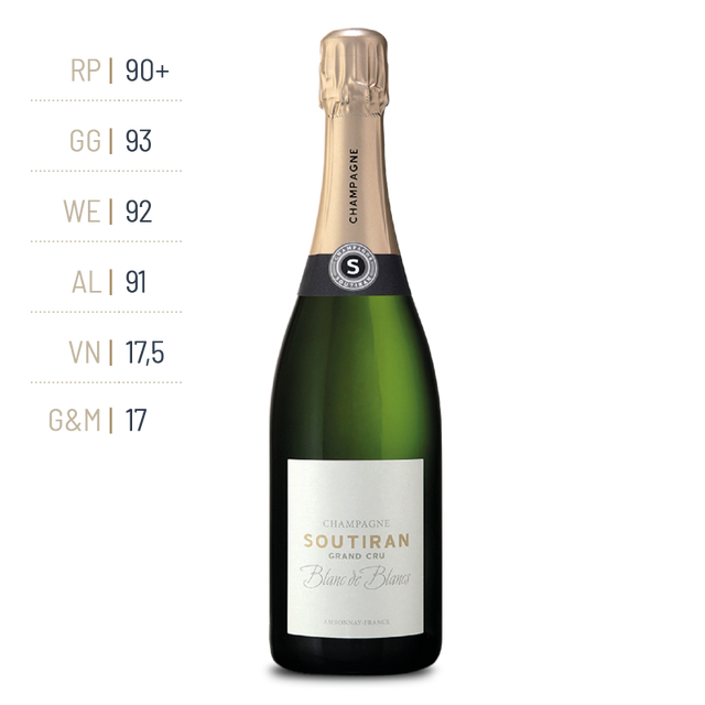 Champagne Soutiran - “Blanc De Blancs” Grand Cru Brut - Aop Champagne Grand Cru - Nv